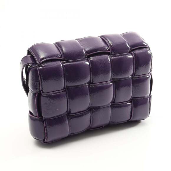 BOTTEGA VENETA Purple Leather Intrecciato Shoulder Bag - Picture 3 of 8
